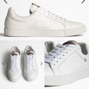 Zadig and Voltaire Low Top Flash Trainers Lighting Bolt Sneakers Unisex‎